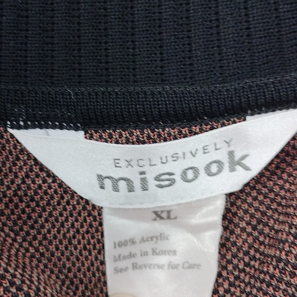 Exclusively Misook Zig Zag Patterned Long Cardigan - image 2